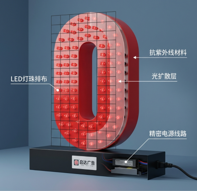 启达广告幕墙发光字logo招牌5年超长质保,全国上门安装!您的品牌,值得更卓越的呈现.